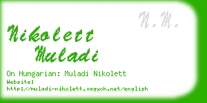 nikolett muladi business card